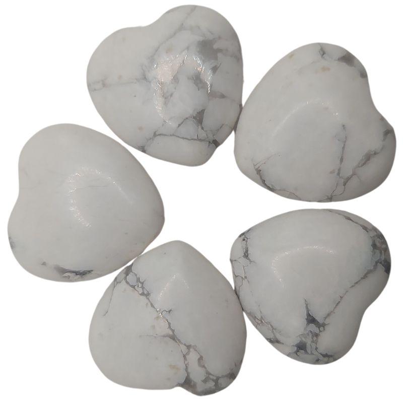 Coeur en pierre naturelle - Howlite (Qualité A) - Litho Natura