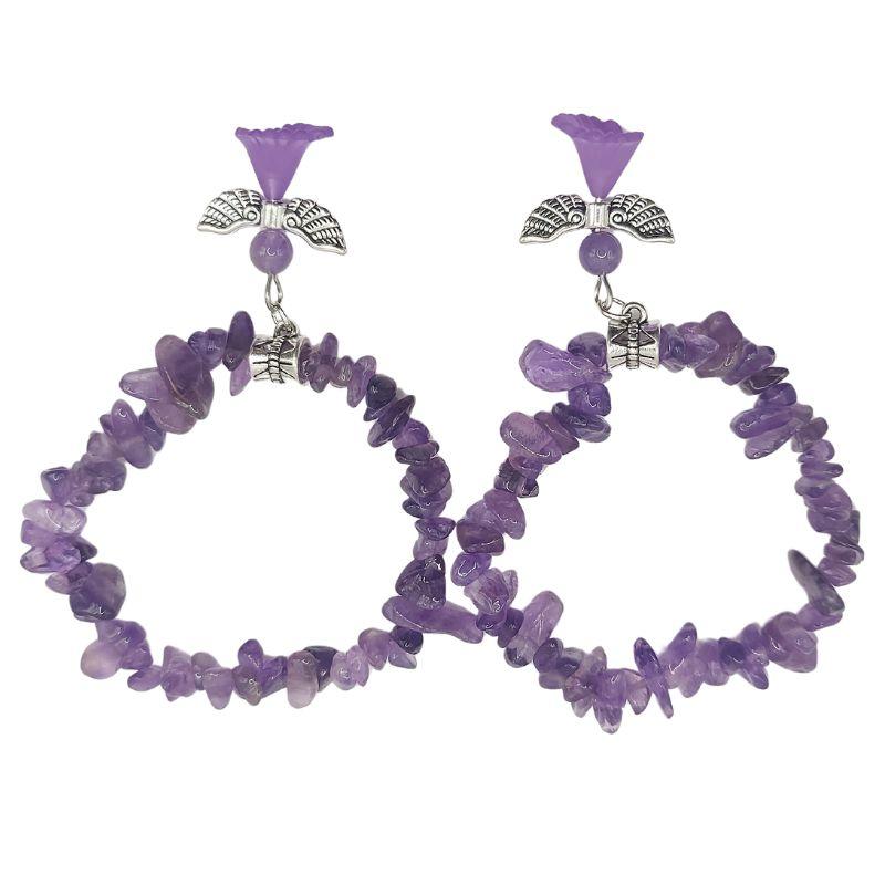 Bracelet Chips Baroque en Améthyste pour Enfants - Litho Natura