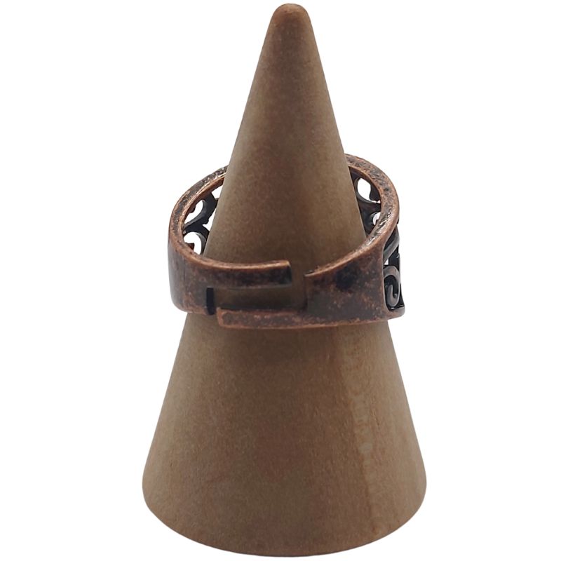 Anneaux Réglables Ronds en Jaspe Rouge Naturel