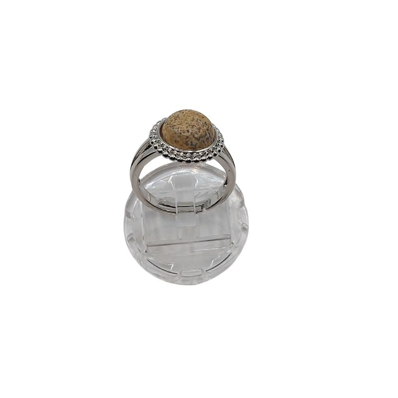 Bague Ronde Ajustable - Jaspe Damien