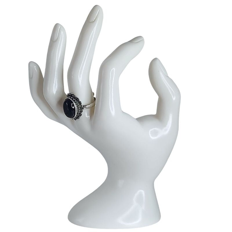 Bague avec tourmaline noire