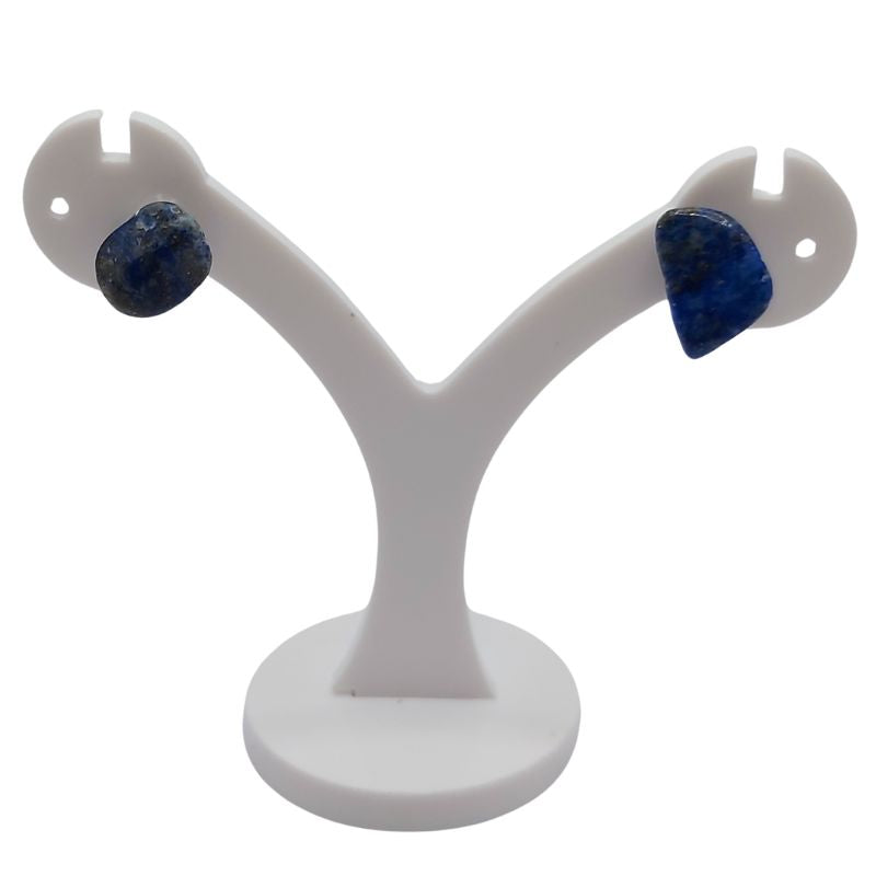 Boucles d'Oreilles Chips Mixte en Lapis Lazuli Naturel