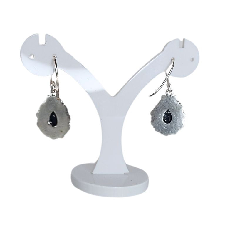 Boucles d'oreilles tourmaline noire