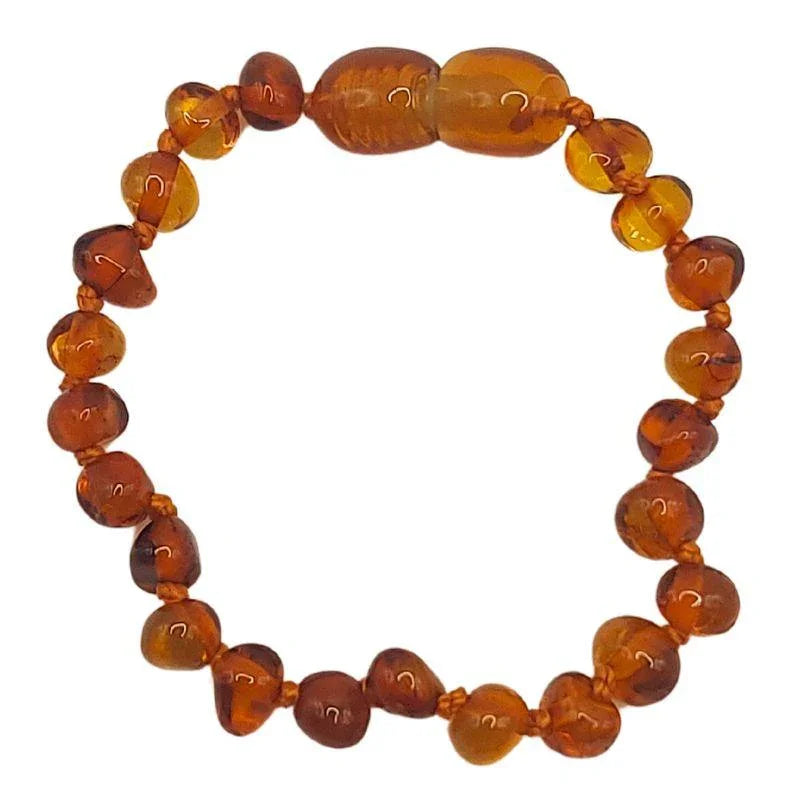 Bracelet Bébé Ambre Cognac - Qualité AA - Litho Natura