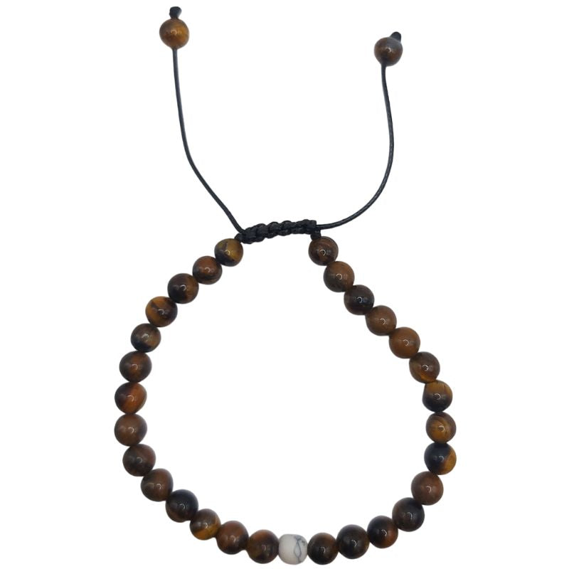 Ensemble Bracelet et Shamballa en Oeil de Tigre - Litho Natura