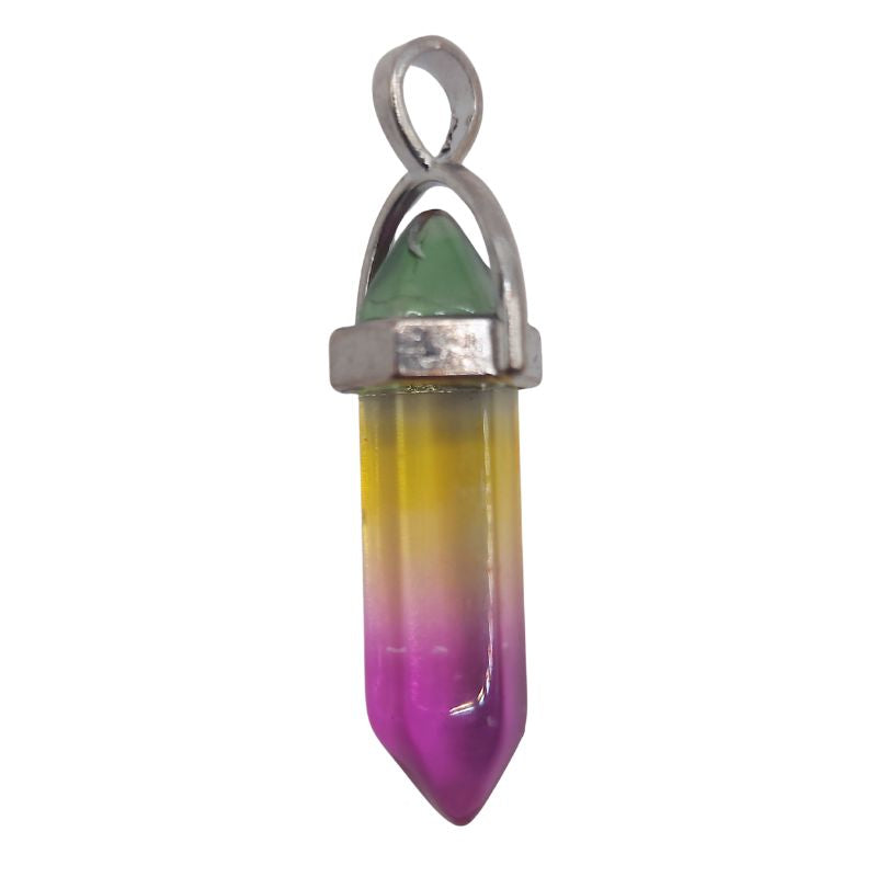 Pendentif en Forme de Pointe en Aqua Tricolor – Qualité A