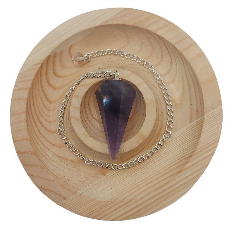 Pendule Facette en Pierre d'Améthyste - Litho Natura