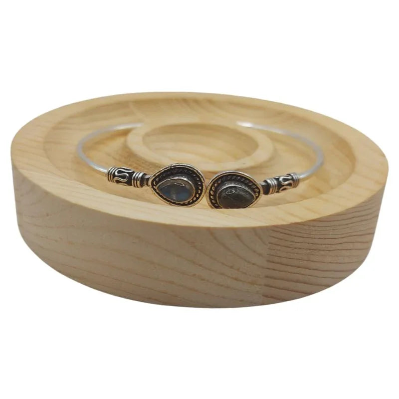 Bracelet en Labradorite - Protection et Élégance en Laiton Ajustable