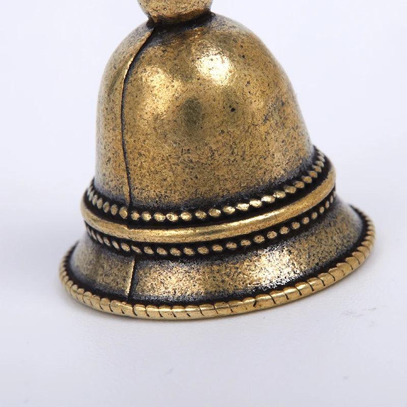 Cloche Tibétaine en Bronze – Artisanat en Laiton Moulé - Litho Natura