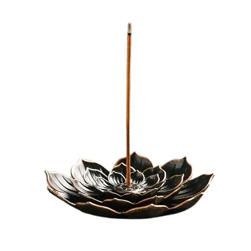Porte bâton d'encens - Brûleur encens en Fleur de lotus - Litho Natura