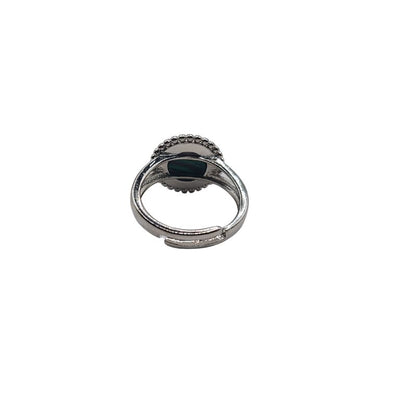 Bague Ronde Ajustable - Malachite