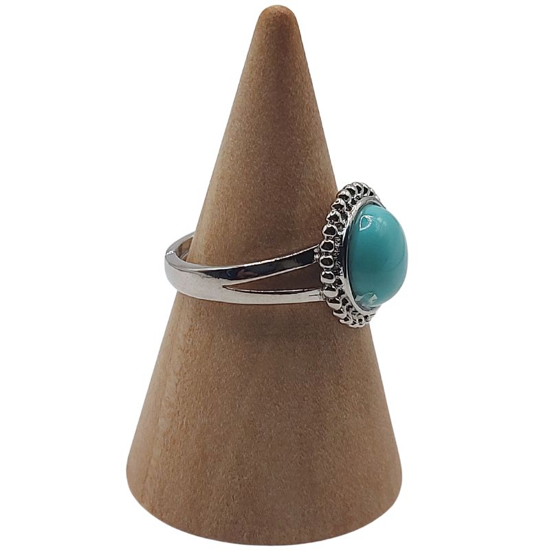 Bague Ronde Ajustable - Turquoise