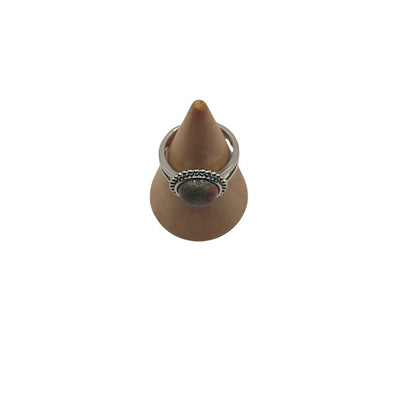 Bague Ronde Ajustable - Unakite