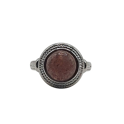 Bague Ronde Ajustable Mixte - Pierre de Soleil
