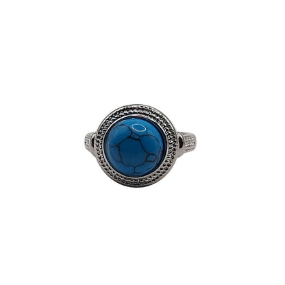 Bague Ronde Ajustable Mixte - Turquoise
