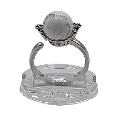 Bague Sphère en Howlite - Qualité A