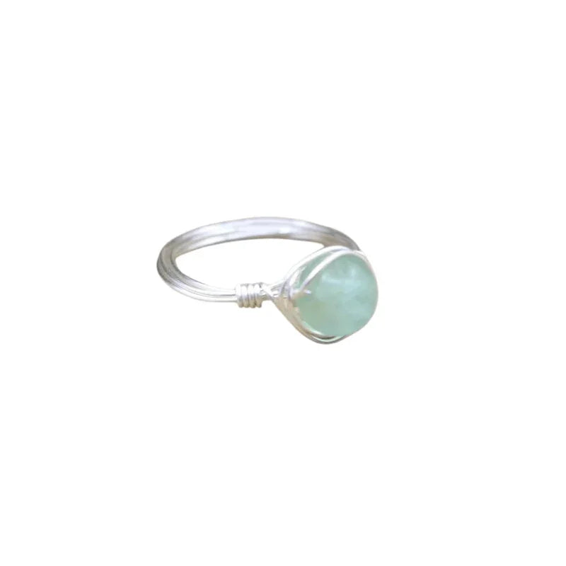 Bague en Pierre Naturelle - Aventurine Verte - Litho Natura