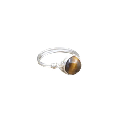Bague en Pierre Naturelle - Oeil de tigre - Litho Natura