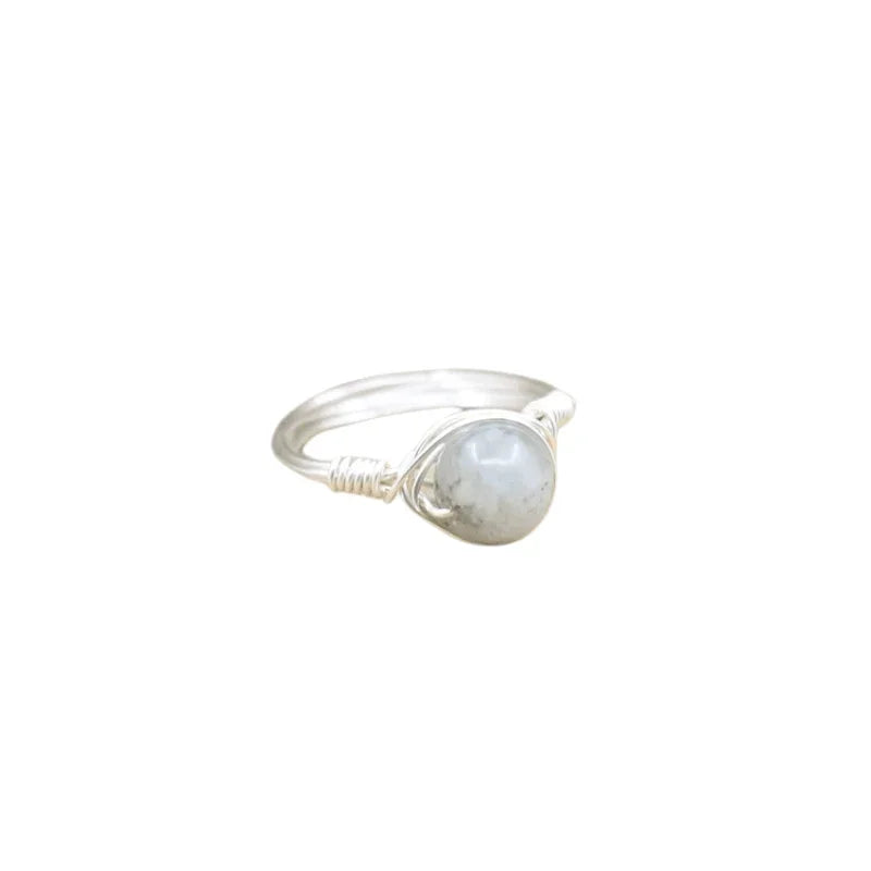 Bague en Pierre Naturelle - Labradorite - Litho Natura