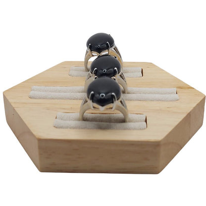 Bague marquise en Agate Noire - Qualité A