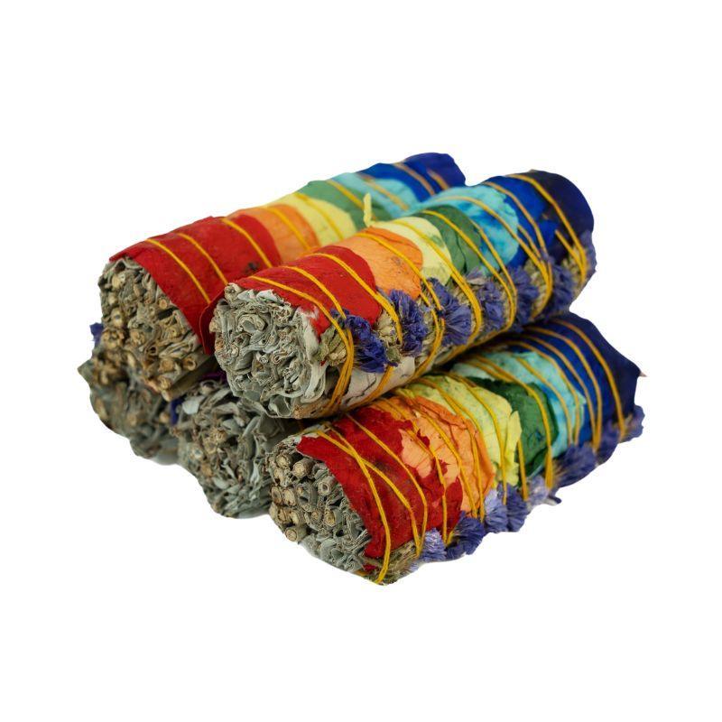 Bâton d'Encens 7 Chakras Sauge Blanche – Encens Naturel à Base de Plantes - Litho Natura