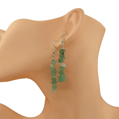 Boucles d'oreilles en pierre naturelle - Aventurine Verte - Litho Natura