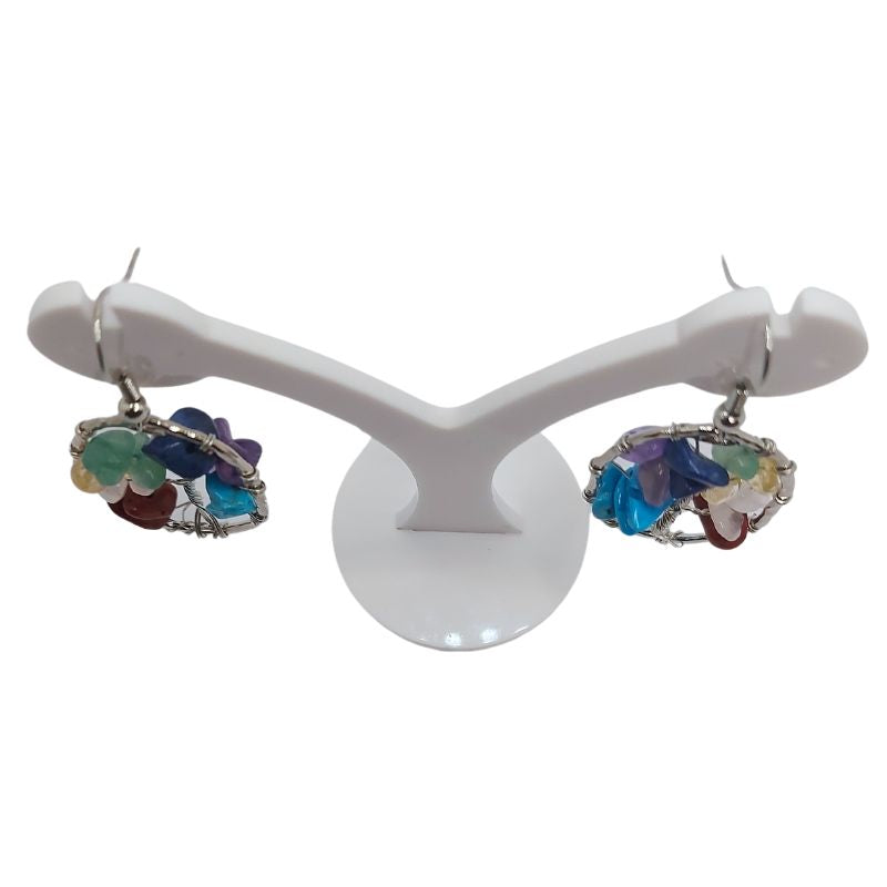 Boucles d'Oreilles Arbre de Vie au 7 Chakras