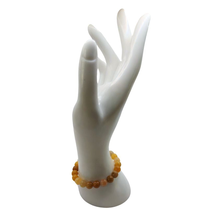 Bracelet Extensible en Pierres Naturelles - Jade Jaune - Litho Natura