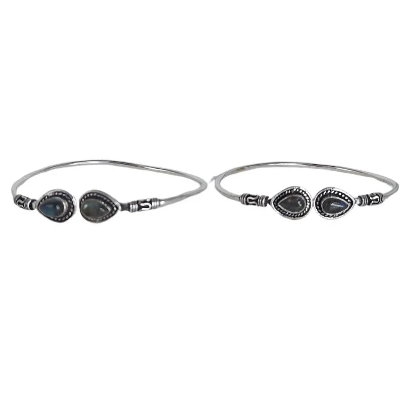 Bracelet en Améthyste - Élégance Intemporelle en Laiton Ajustable