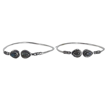 Bracelet en Améthyste - Élégance Intemporelle en Laiton Ajustable