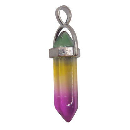 Pendentif en Forme de Pointe en Aqua Tricolor – Qualité A